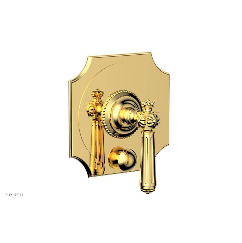 Phylrich - MARVELLE Pressure Balance Shower Plate with Diverter and Handle Trim Set 4-480 - Polished Gold