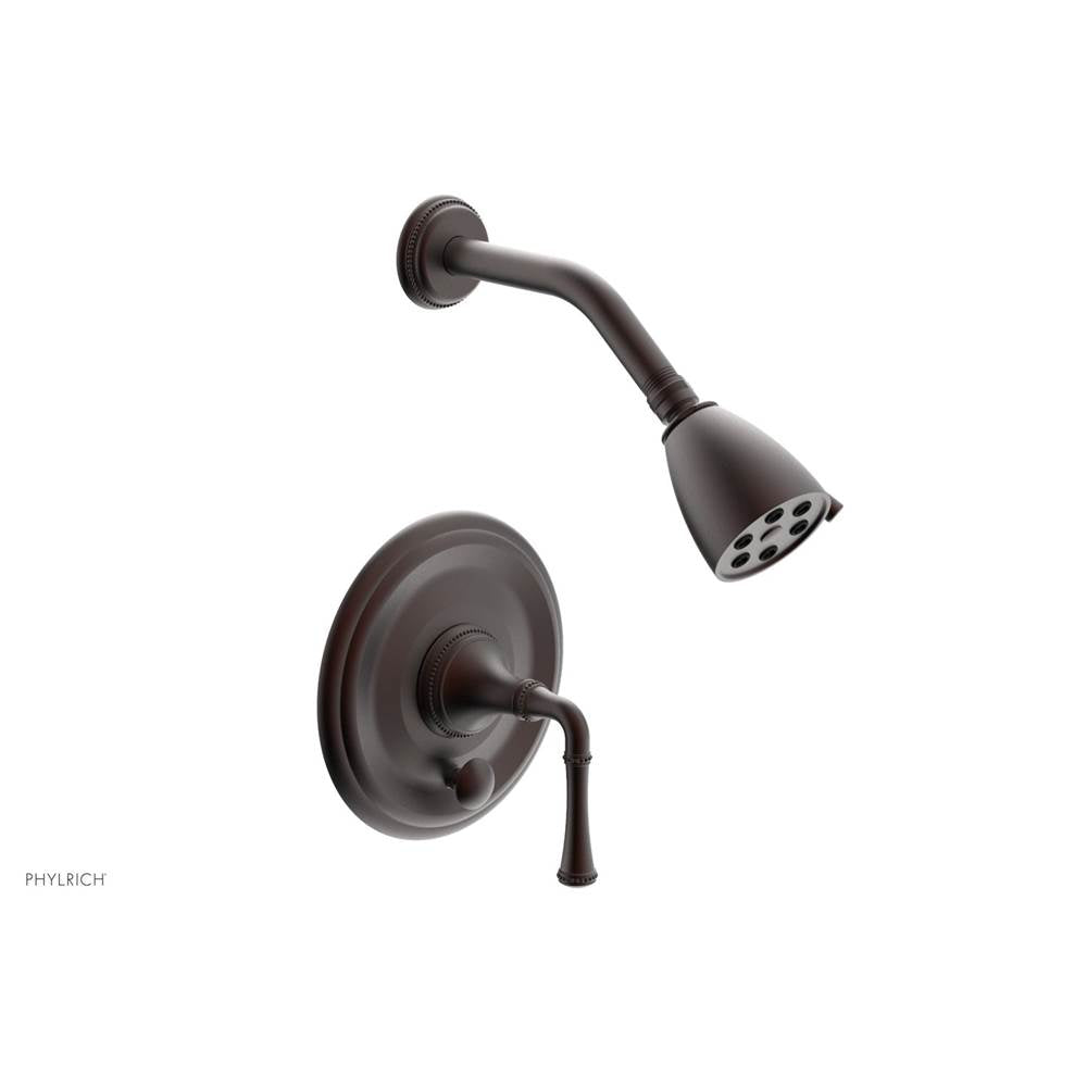 Phylrich - Beaded Pb Shwr & Div Set W Lever Hdl - Weathered Copper