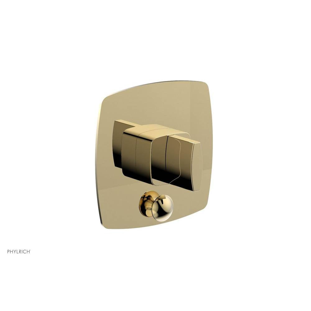 Phylrich - Pb Radi Shwr Plate W/Div, Blade Handle - Polished Brass Uncoated