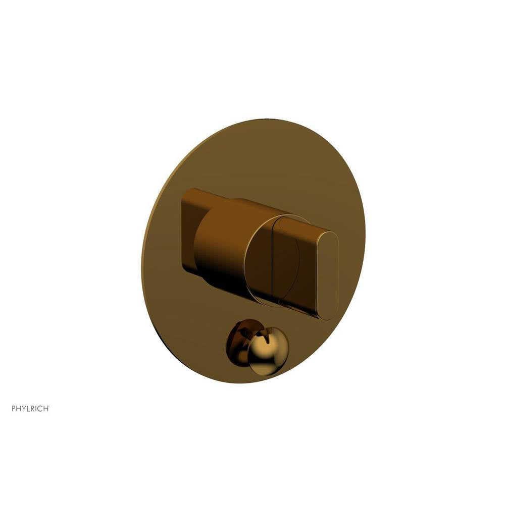 Phylrich - Pb Rond Shwr Plate W/Div, Blade Handle - French Brass