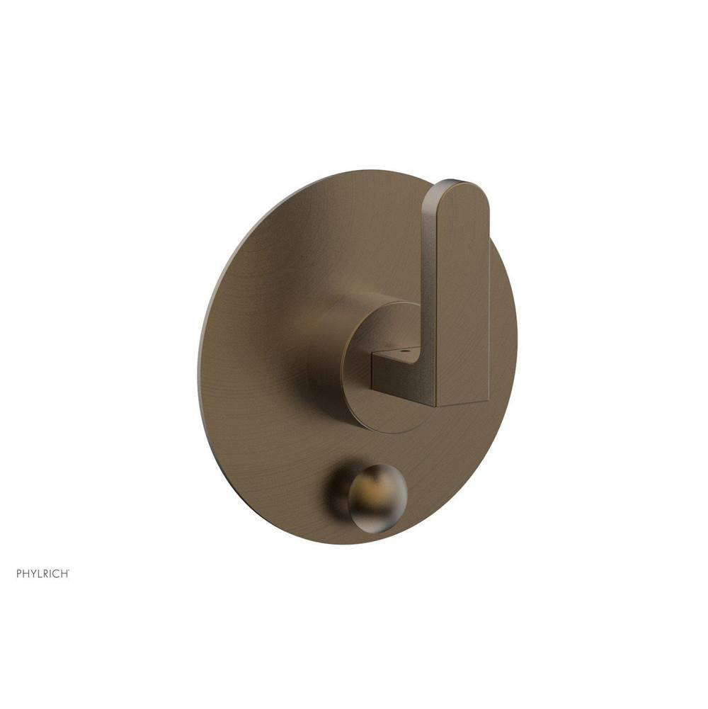Phylrich - ROND Pressure Balance Shower Plate with Diverter and Handle Trim Set 4-554 - Old English Brass