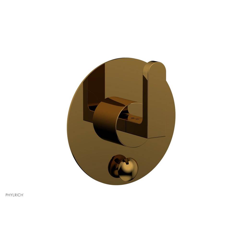 Phylrich - Pb Rond Shwr Plate W/Div, Lever Handle - Polished Gold