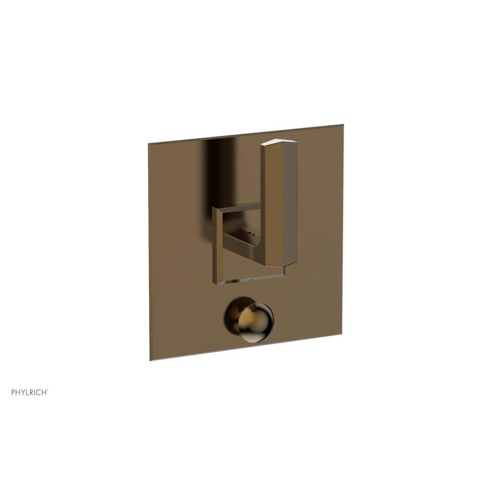 Phylrich - Pb Diama Shwr Plate W/Div, Lever Handle - Antique Brass