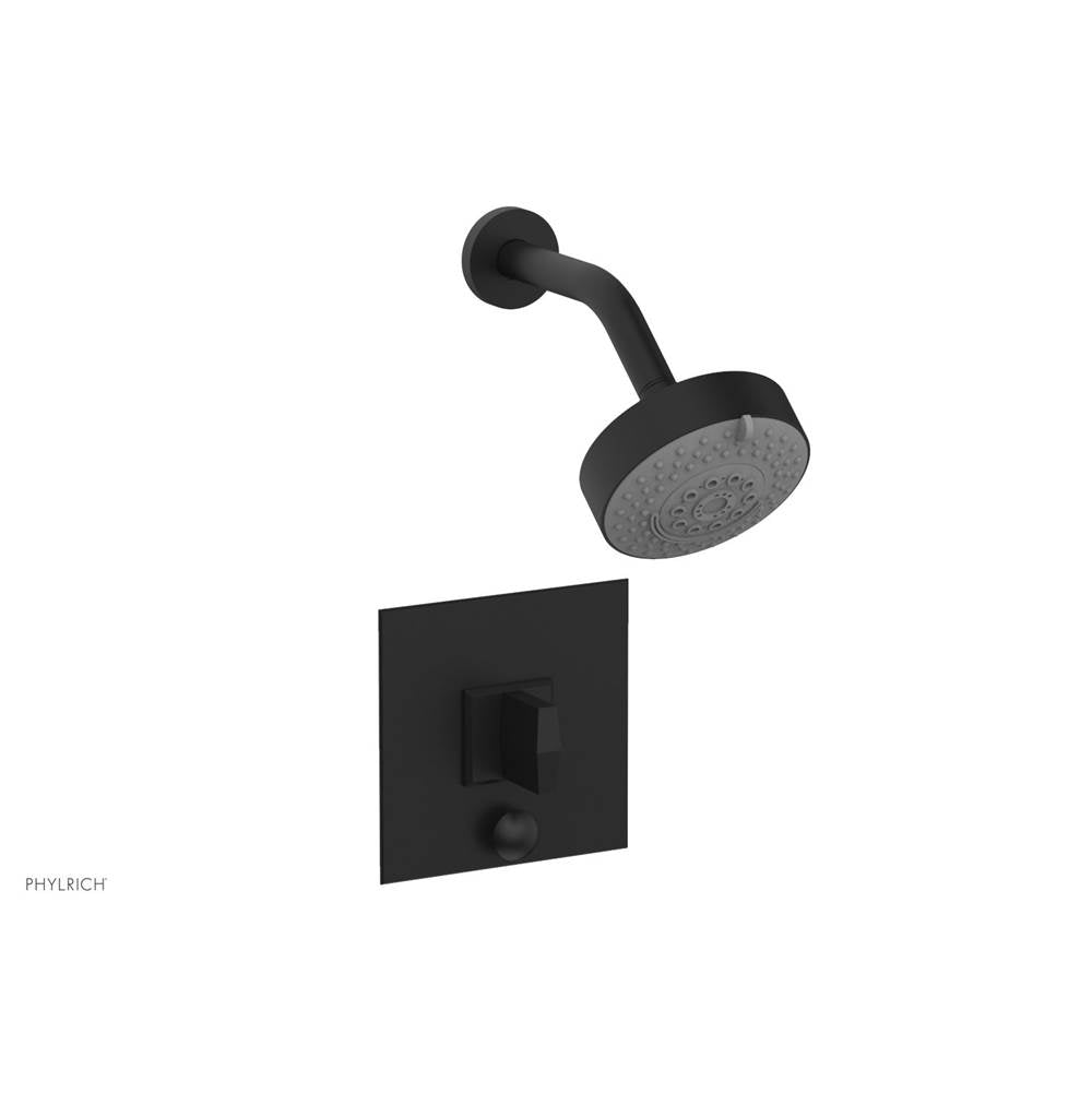 Phylrich - Pb Diama Shwr And Div Set, Blade Handle - Matte Black