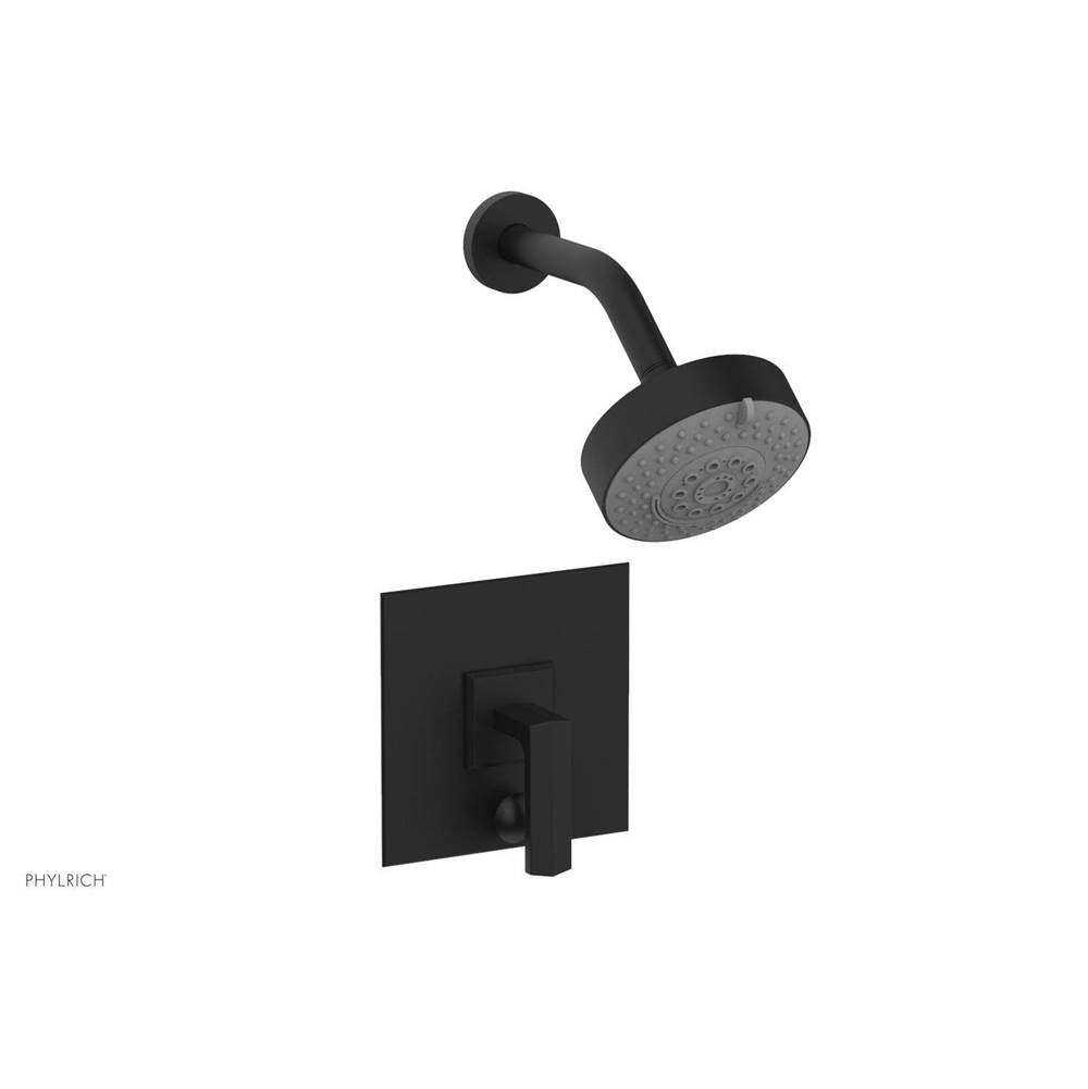 Phylrich - Pb Diama Shwr And Div Set, Lever Handle - Matte Black