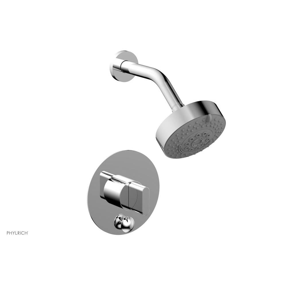 Phylrich - Pb Rond Shwr And Div Set, Blade Handle - Satin Brass