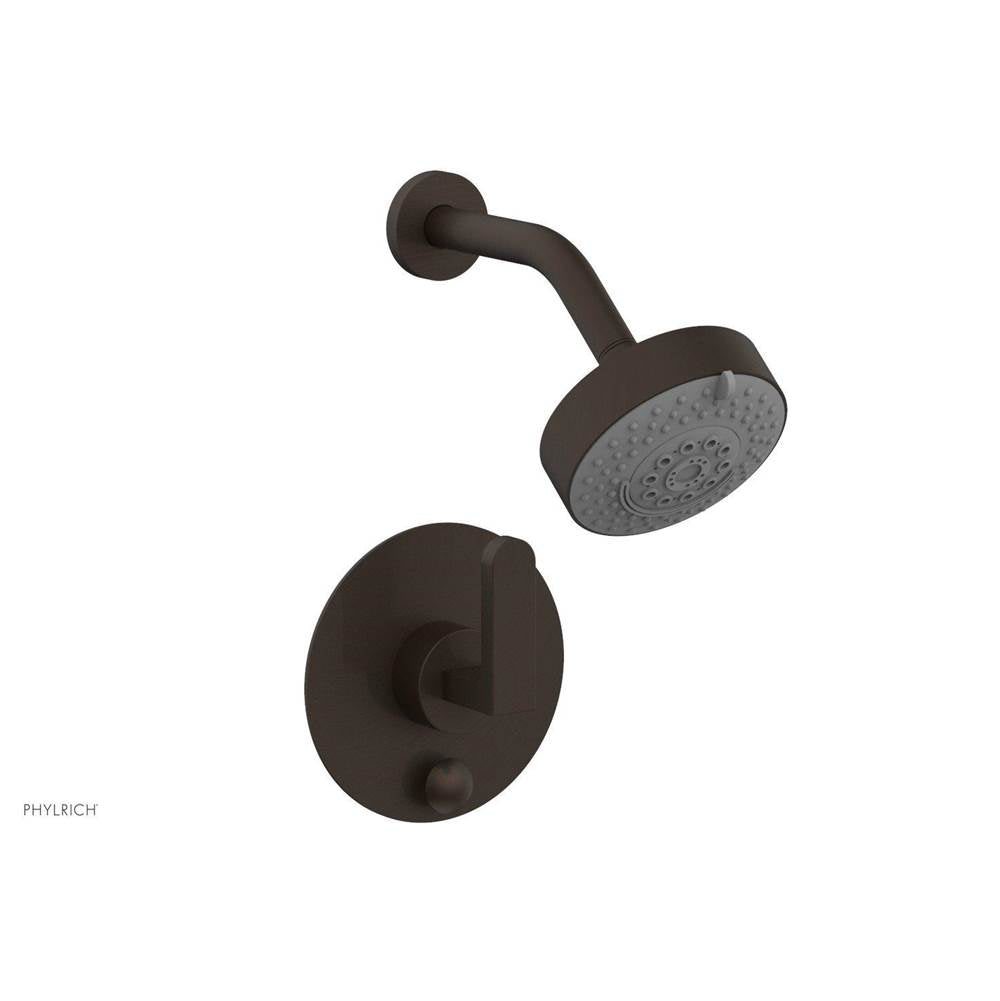 Phylrich - Pb Rond Shwr And Div Set, Lever Handle - Antique Bronze