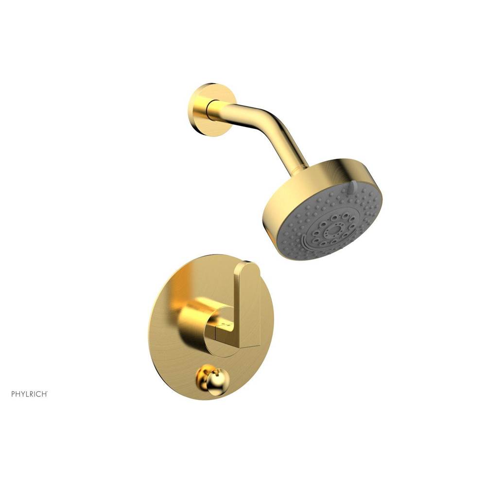 Phylrich - Pb Rond Shwr And Div Set, Lever Handle - Burnished Gold