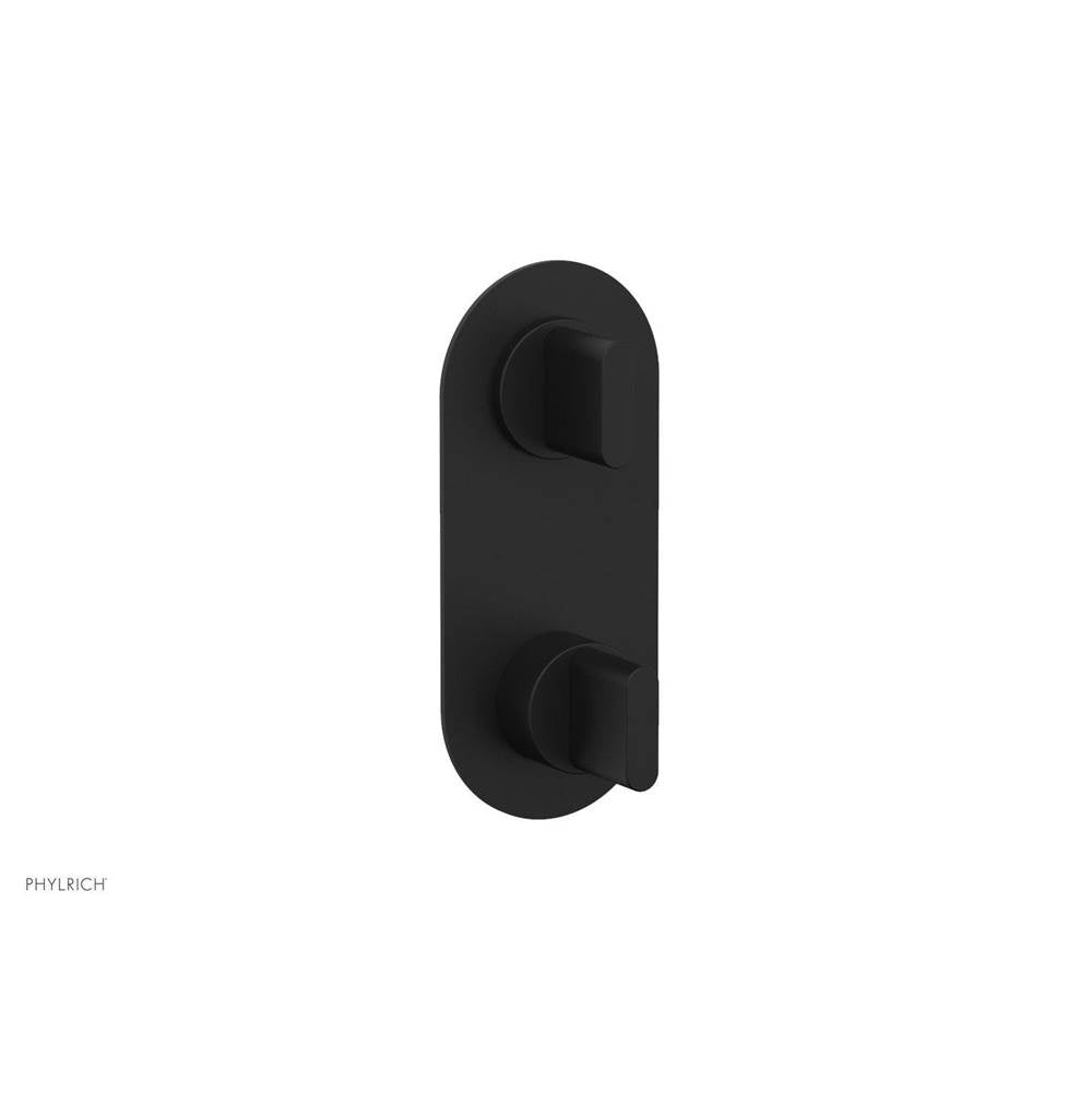 Phylrich - Mini Ts Vlv Trim Rond W/Vol Contrl Or Div, Blade Hdl - Matte Black