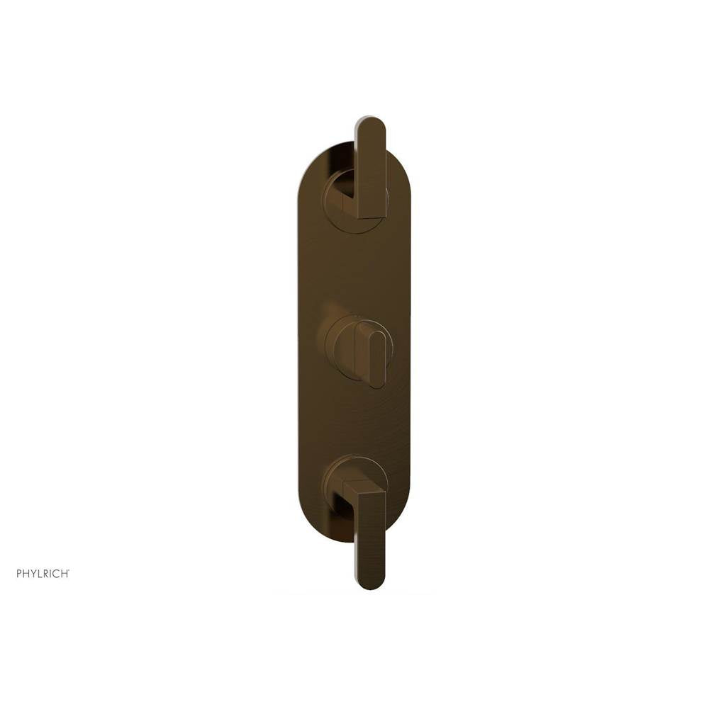 Phylrich - 1/2'' And 3/4'' Rond Therm Shwr To, Lever Handle - Antique Brass