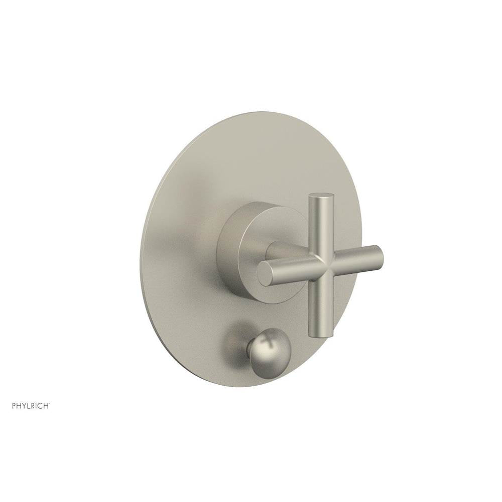 Phylrich - Pb Shower Plate W Div Set Cross Hdl Trim - Burnished Nickel