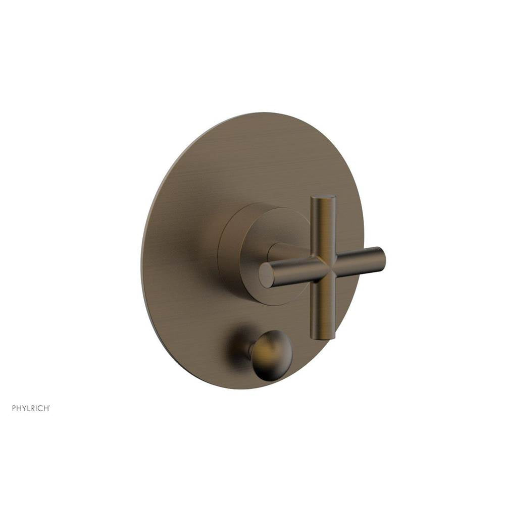 Phylrich - TRANSITION - Pressure Balance Shower Plate with Diverter and Handle Trim Set 4-596 - Old English Brass