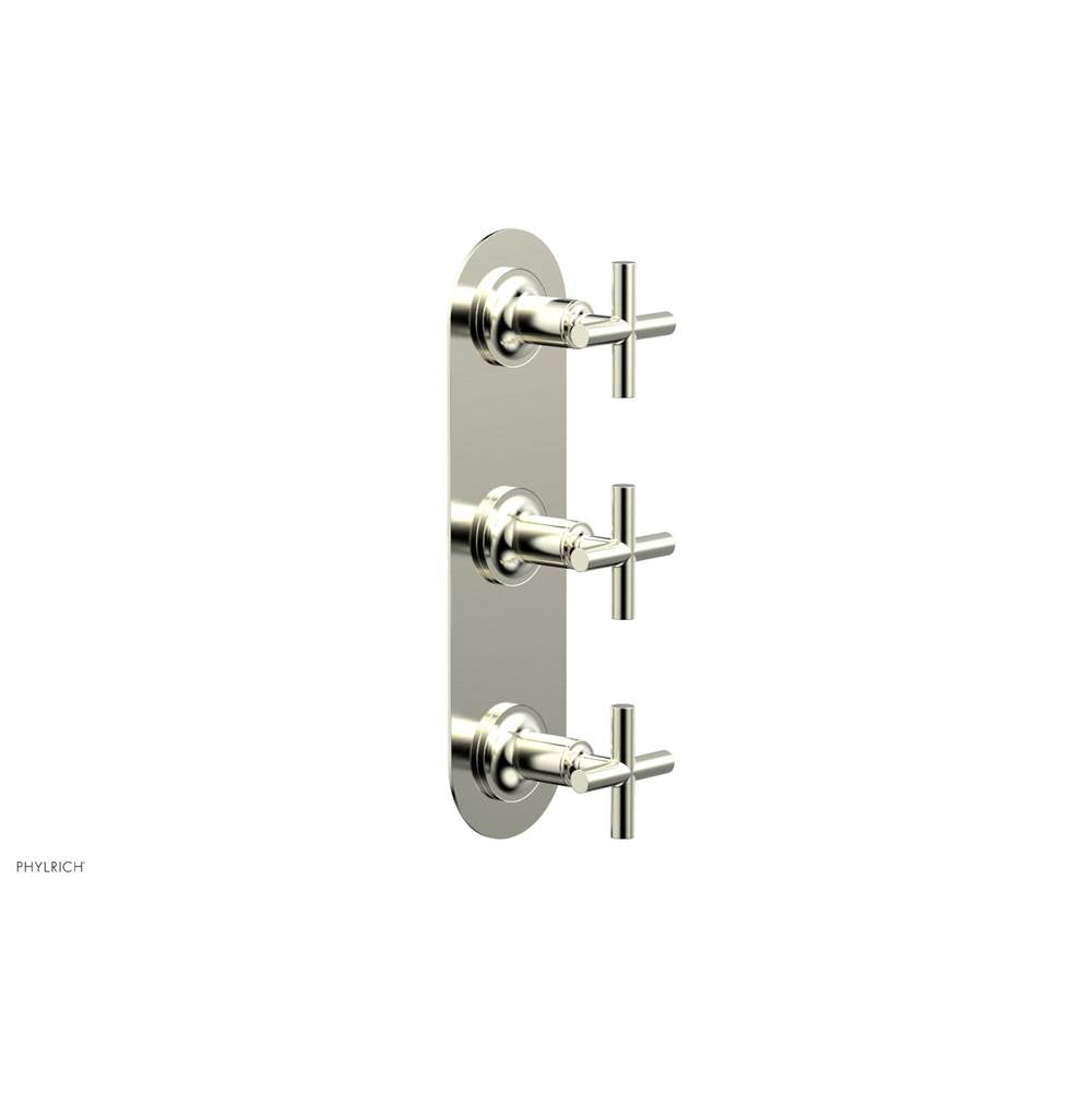 Phylrich - 3 Cross Handle 1/2 & 3/4 Ts Trim Kit - Satin Nickel