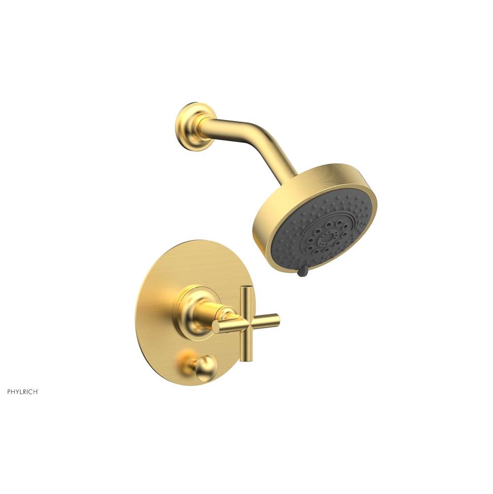 Phylrich - Pb Shower And Div Set Cross Handle Less Spt - Burnished Gold
