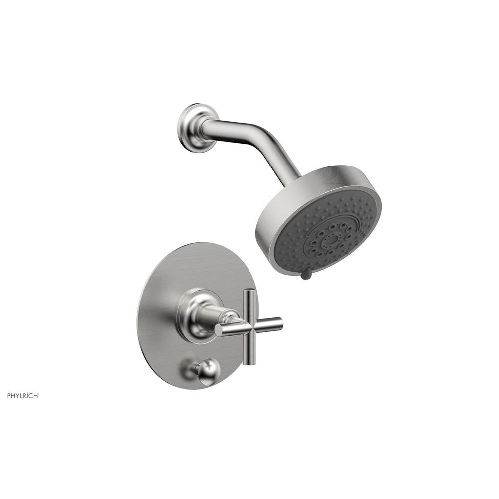 Phylrich - Pb Shower And Div Set Cross Handle Less Spt - Satin chrome