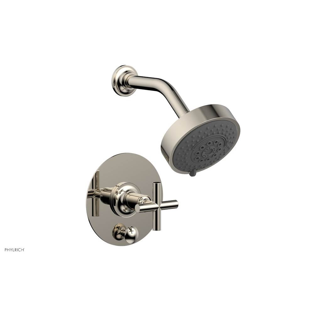 Phylrich - Pb Shower And Div Set Cross Handle Less Spt - Polished Nickel
