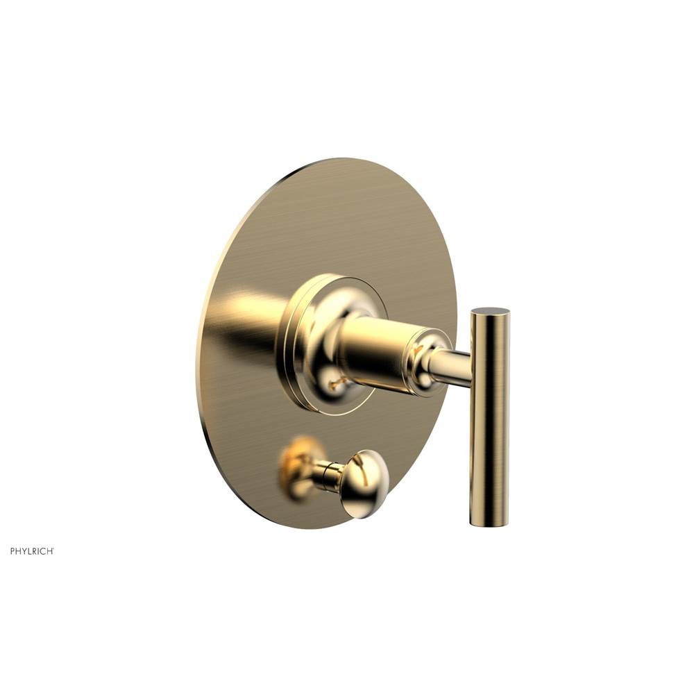 Phylrich - Pb Shower Plate W Div Set Lever Hdl Trim - Satin Brass