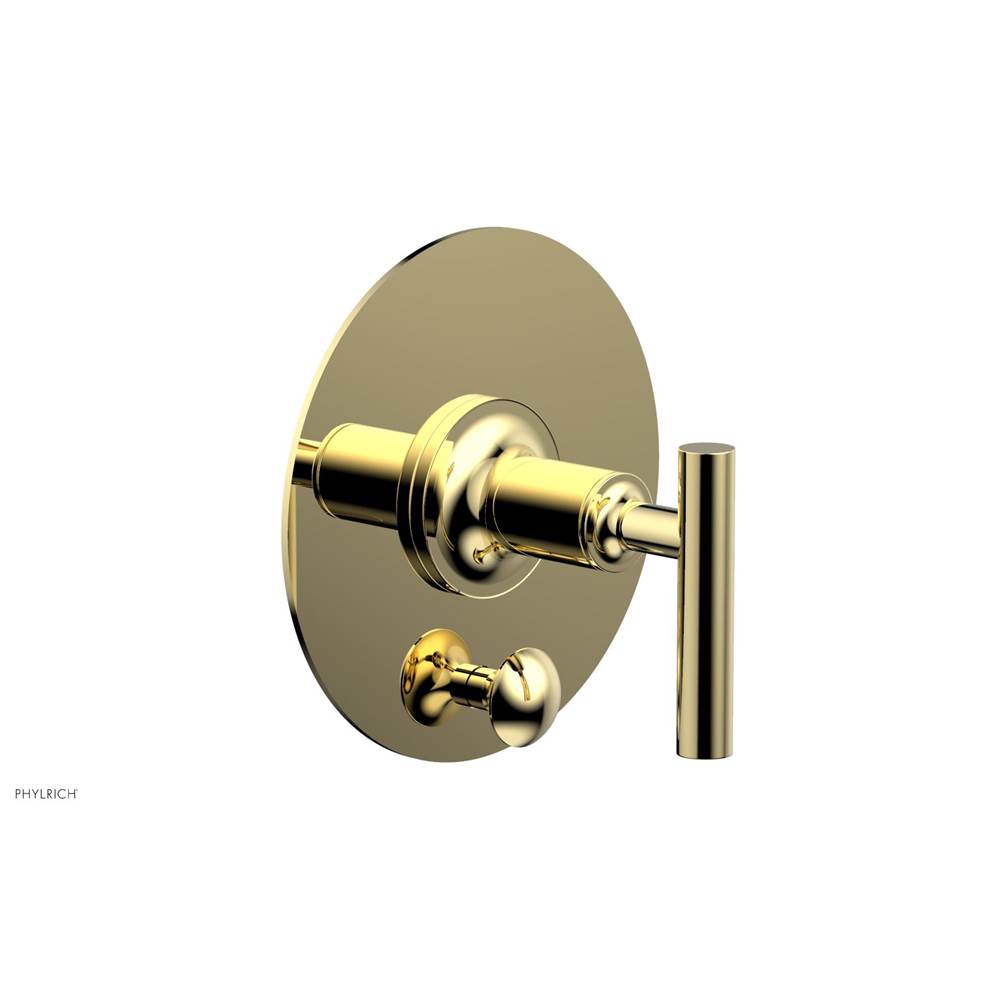 Phylrich - Pb Shower Plate W Div Set Lever Hdl Trim - Polished Brass
