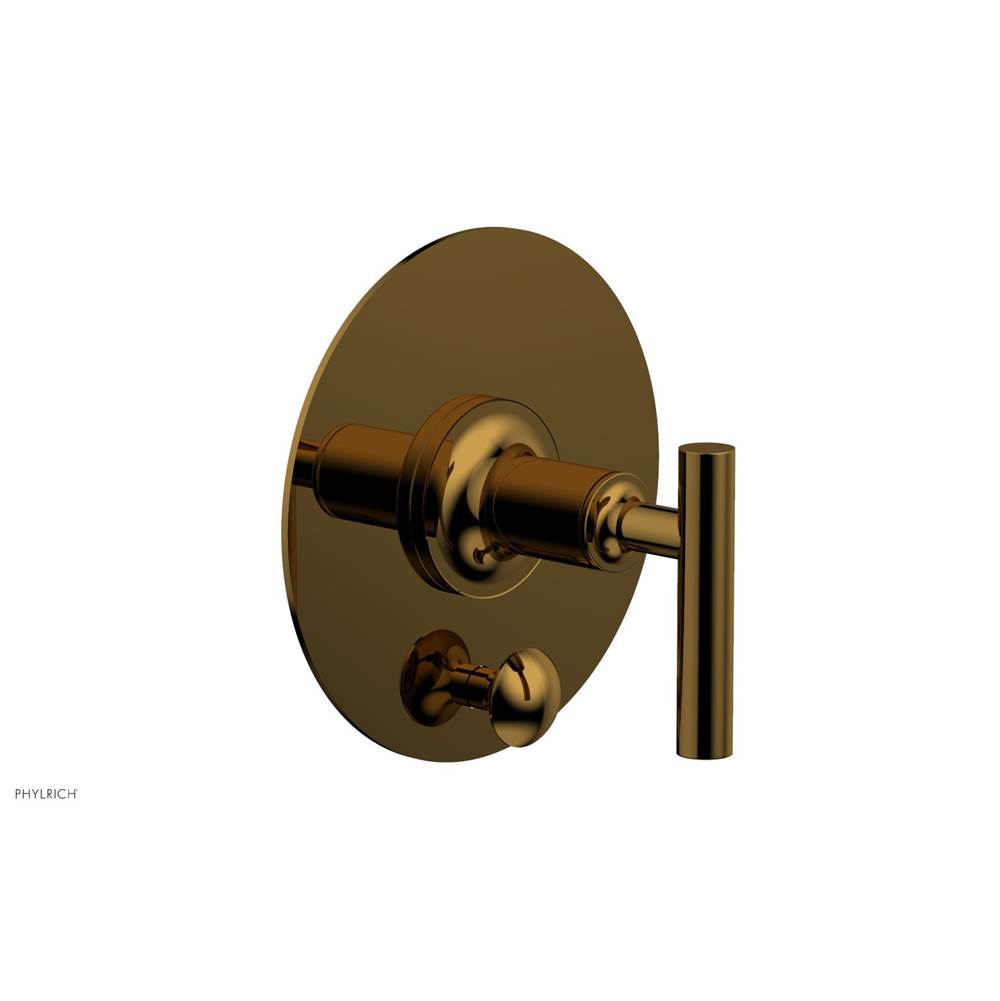 Phylrich - Pb Shower Plate W Div Set Lever Hdl Trim - French Brass
