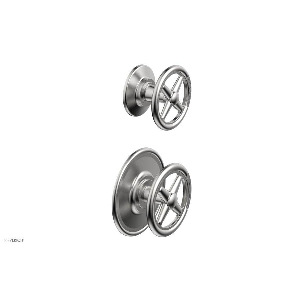 Phylrich - Ts Vlv Trim Works W/Vol Contrl, Cross Hdl Engraved - Satin chrome