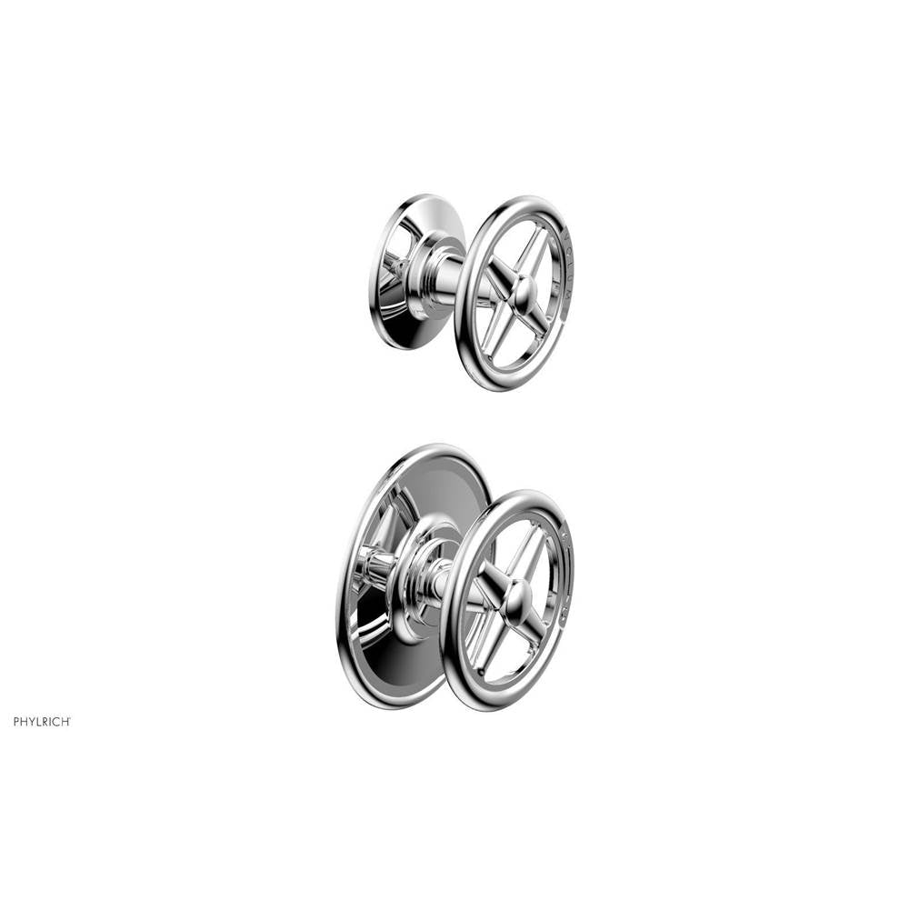 Phylrich - Ts Vlv Trim Works W/Vol Contrl, Cross Hdl Engraved - Polished Chrome