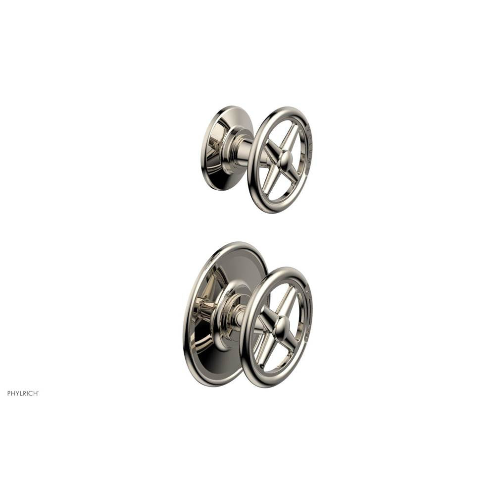 Phylrich - Ts Vlv Trim Works W/Vol Contrl, Cross Hdl Engraved - Polished Nickel