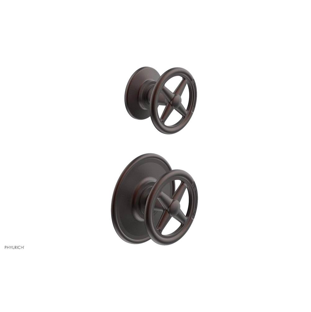 Phylrich - Ts Vlv Trim Works Div, Cross Hdl Engraved - Weathered Copper