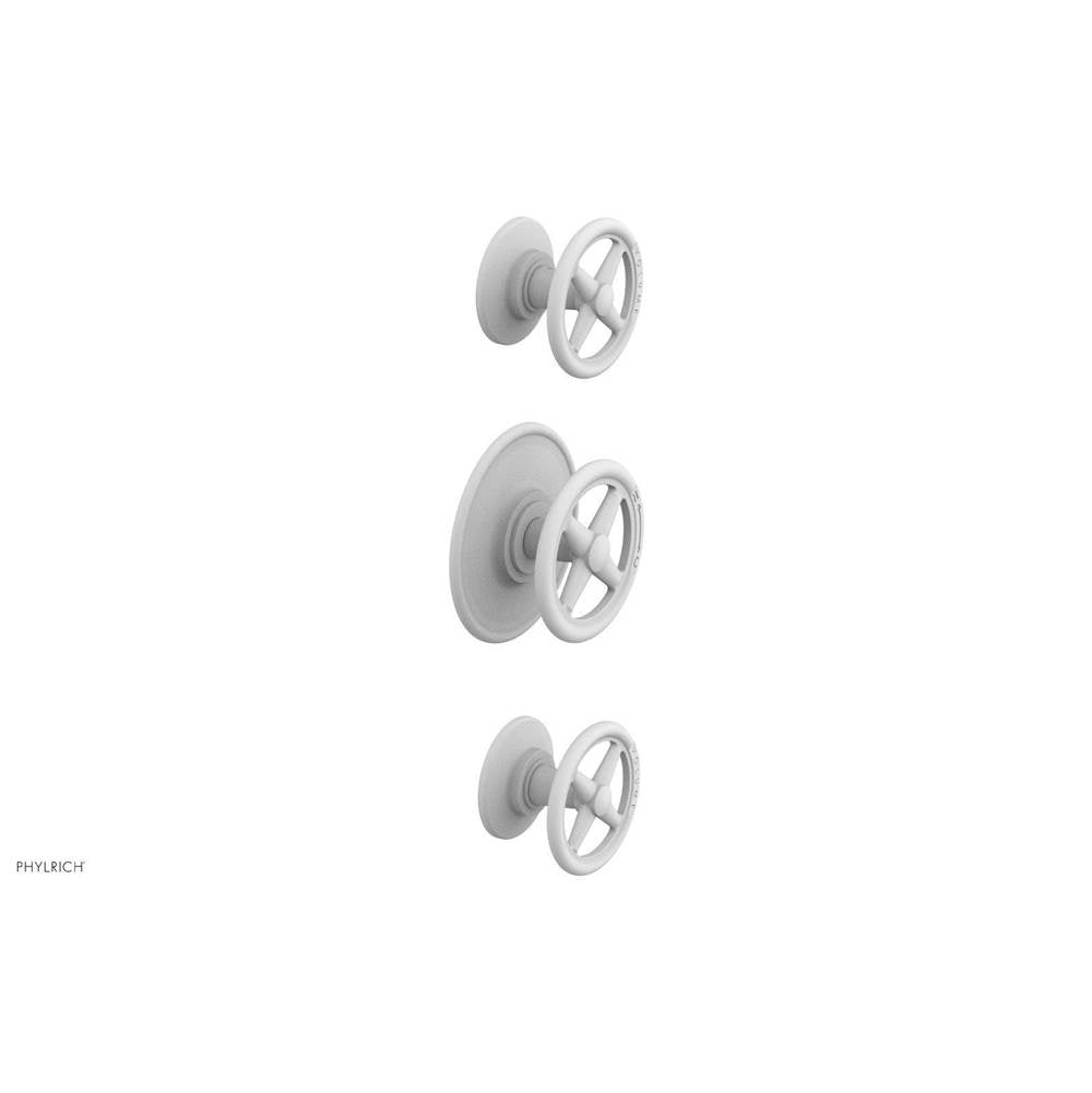 Phylrich - 1/2'' And 3/4'' Works Therm Shwr To, Cross Handle - Satin White