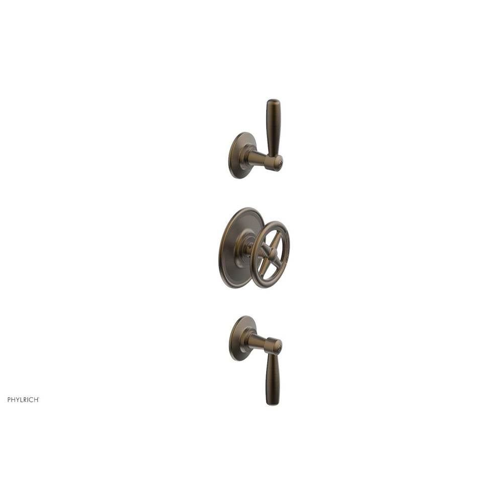 Phylrich - 1/2'' And 3/4'' Works Therm Shwr To, Lever Handle - Old English Brass