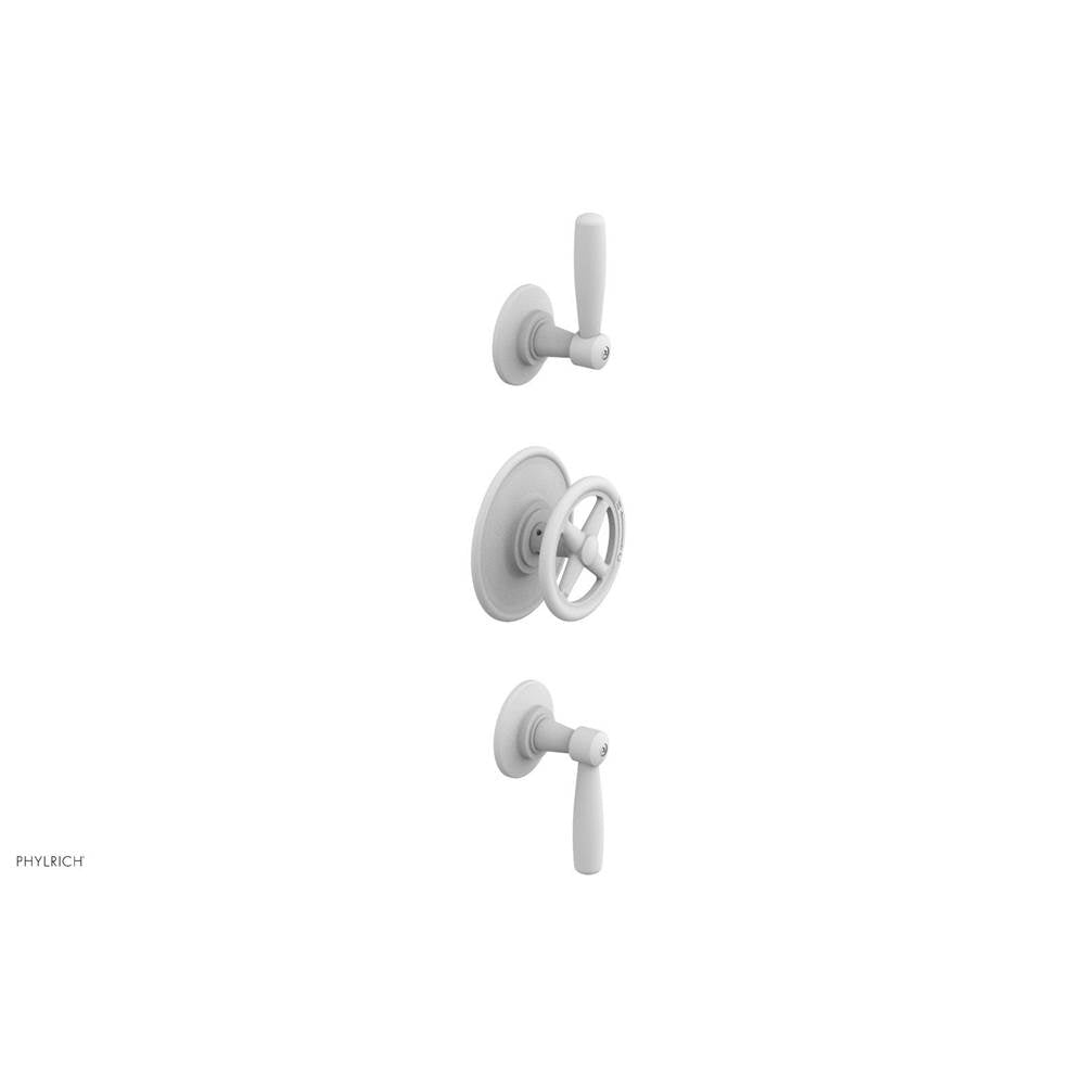 Phylrich - 1/2'' And 3/4'' Works Therm Shwr To, Lever Handle - Satin White