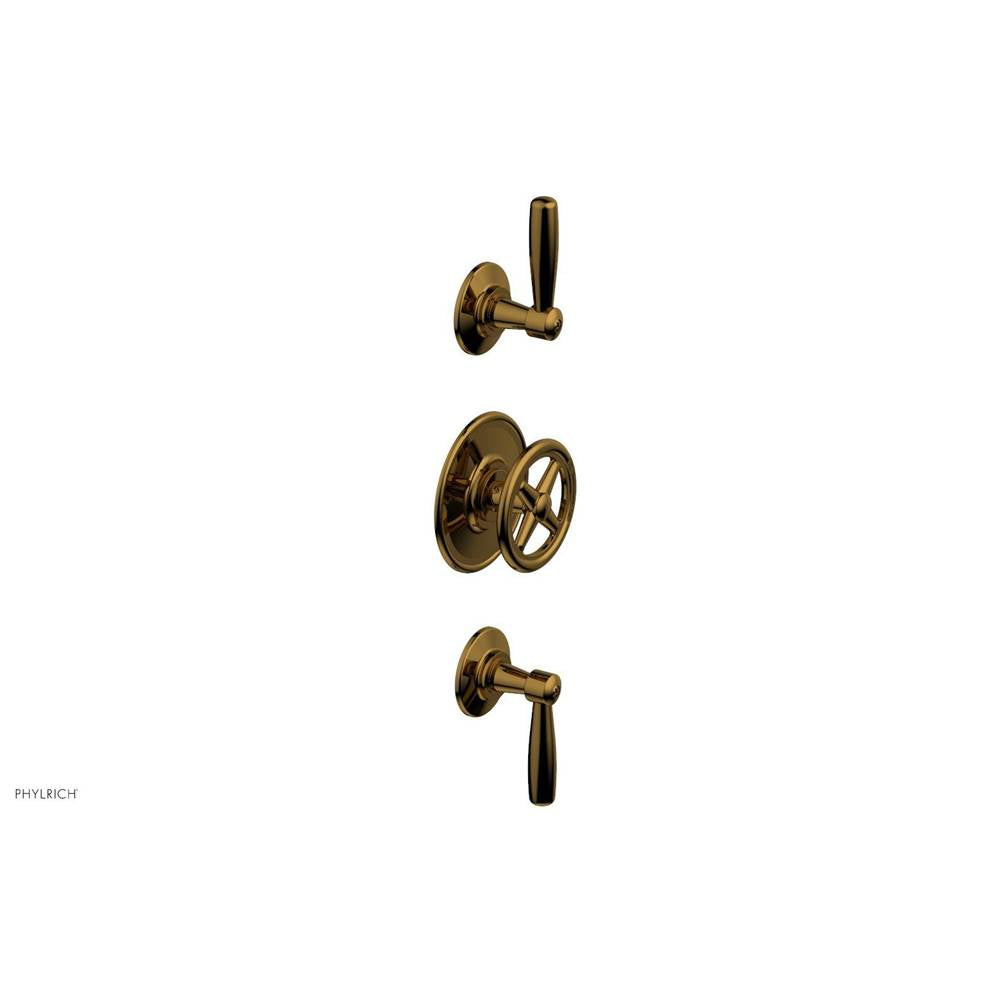Phylrich - 1/2'' And 3/4'' Works Therm Shwr To, Lever Handle - French Brass