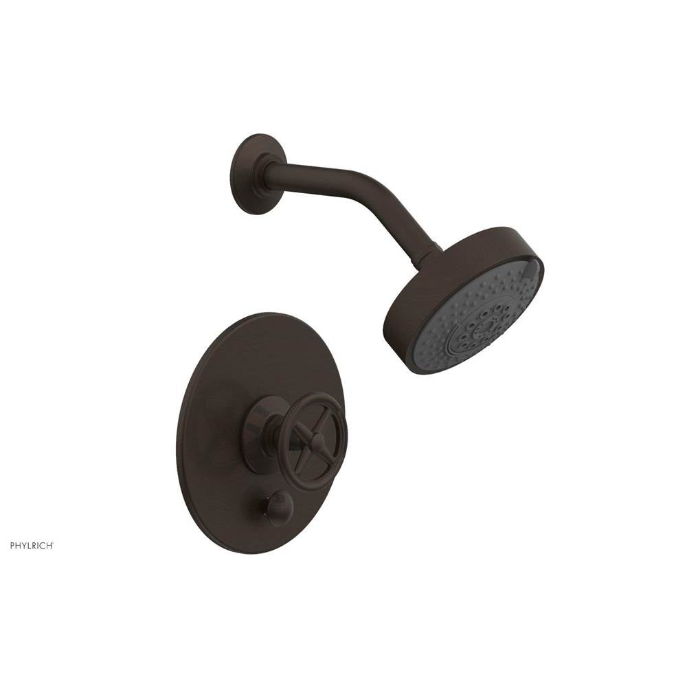 Phylrich - Pb Works Shwr And Div Set, Cross Handle - Antique Bronze