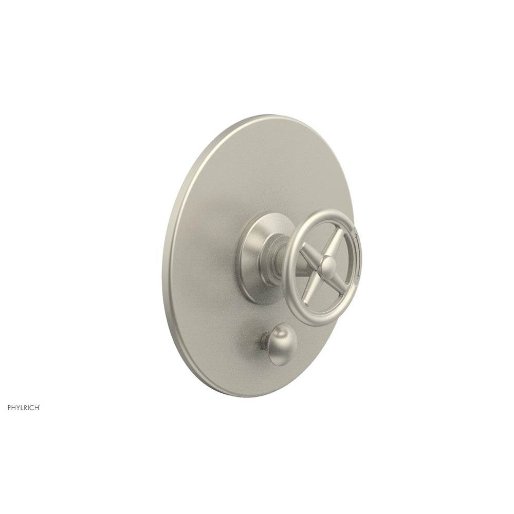 Phylrich - Pb Works Shwr Plate W/Div, Cross Handle - Burnished Nickel