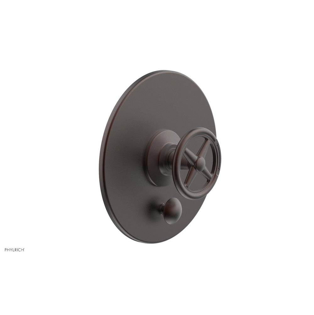 Phylrich - Pb Works Shwr Plate W/Div, Cross Handle - Weathered Copper