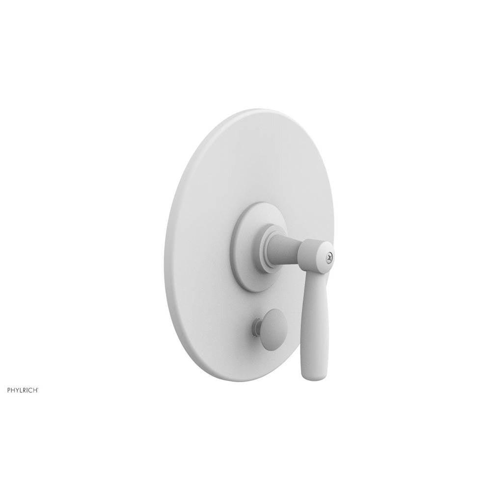 Phylrich - Pb Works Shwr Plate W/Div, Lever Handle - Satin White