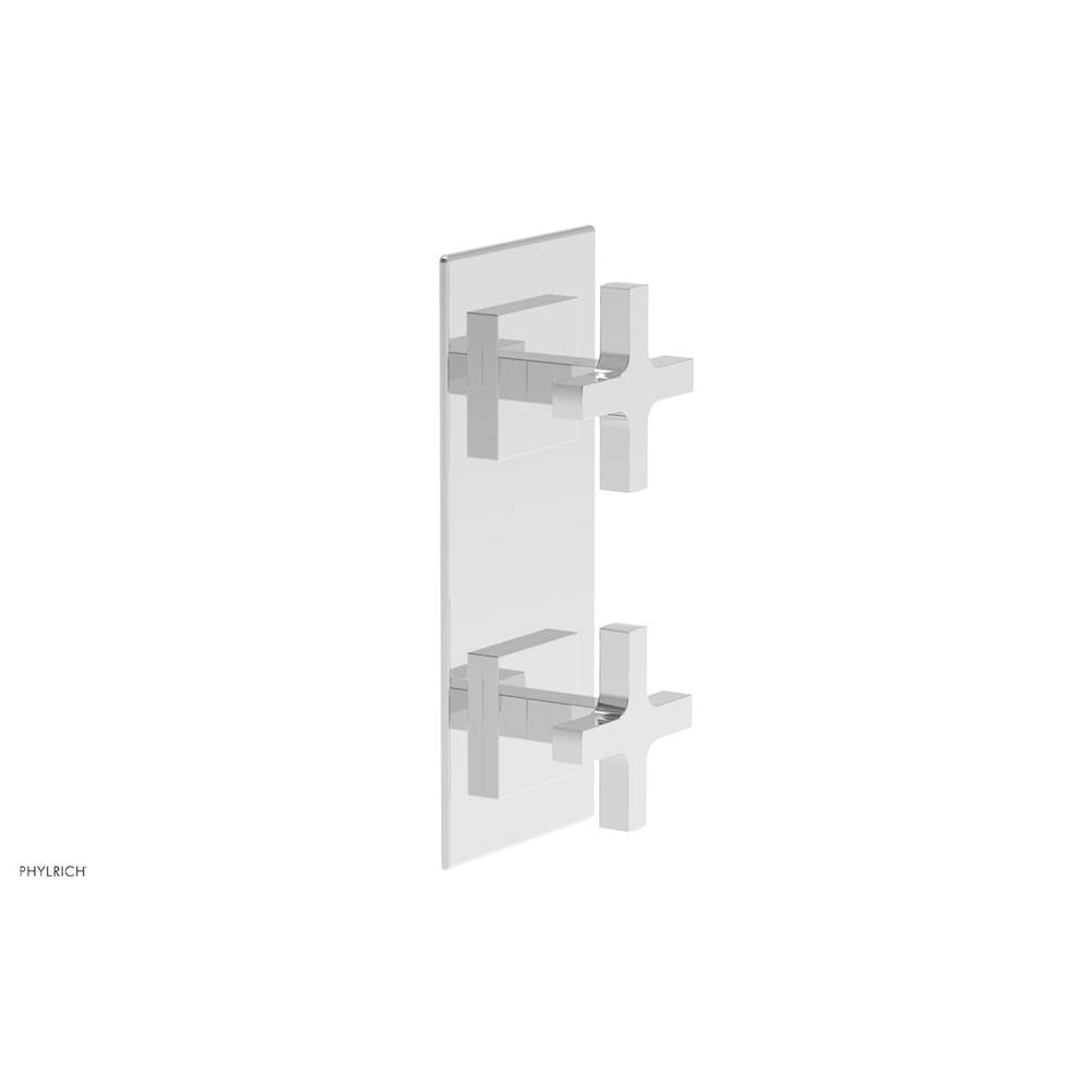 Phylrich - CROI - Thermostatic Valve with Volume Control or Diverter - Cross Handles - Polished Chrome