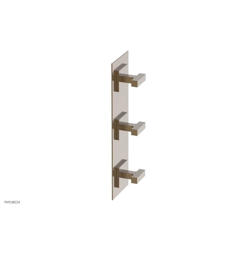 Phylrich - CROI - Thermostatic Valve with Two Volume Control - Lever Handles - Antique Brass