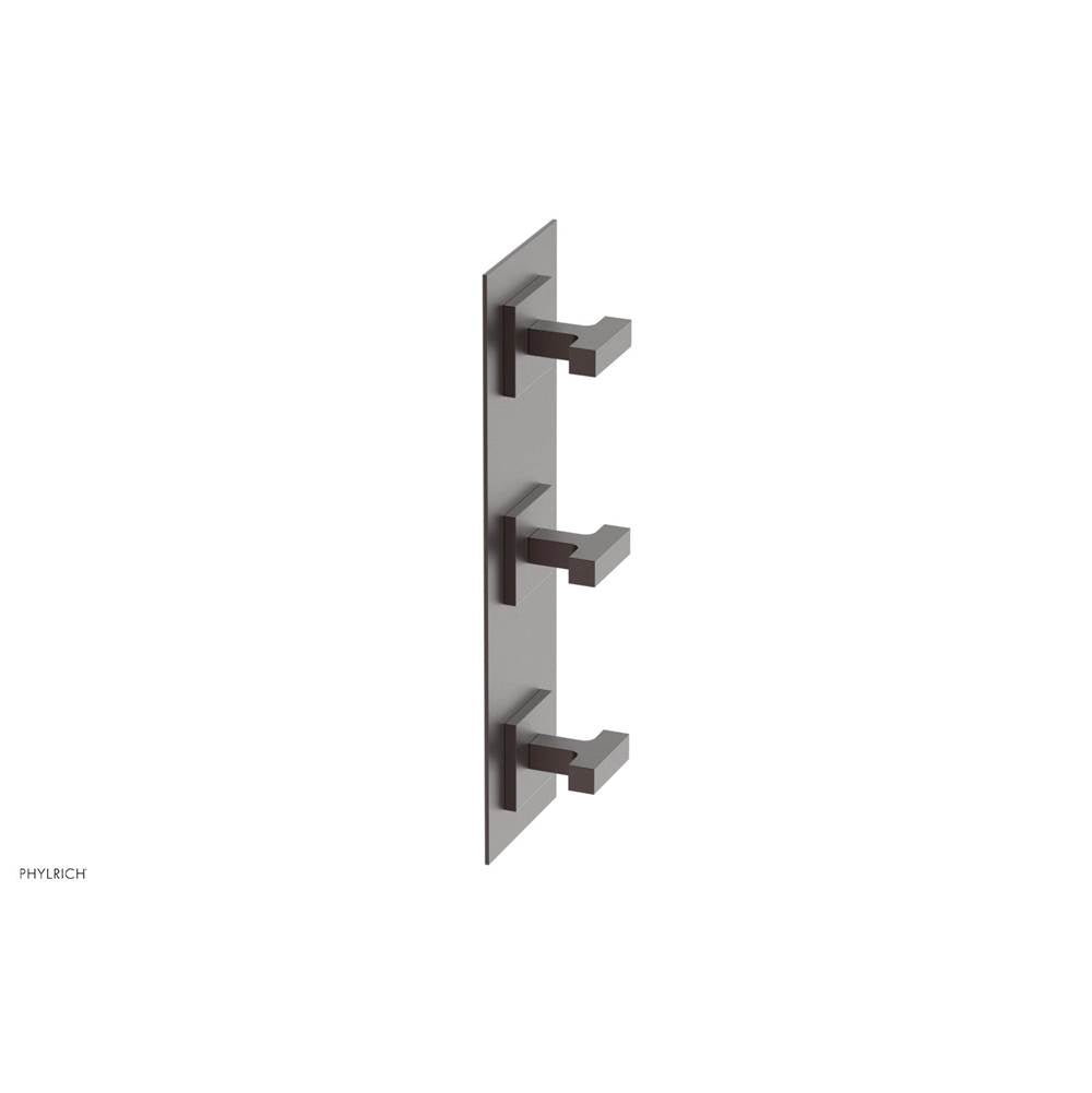 Phylrich - CROI - Thermostatic Valve with Two Volume Control - Lever Handles - Weathered Copper