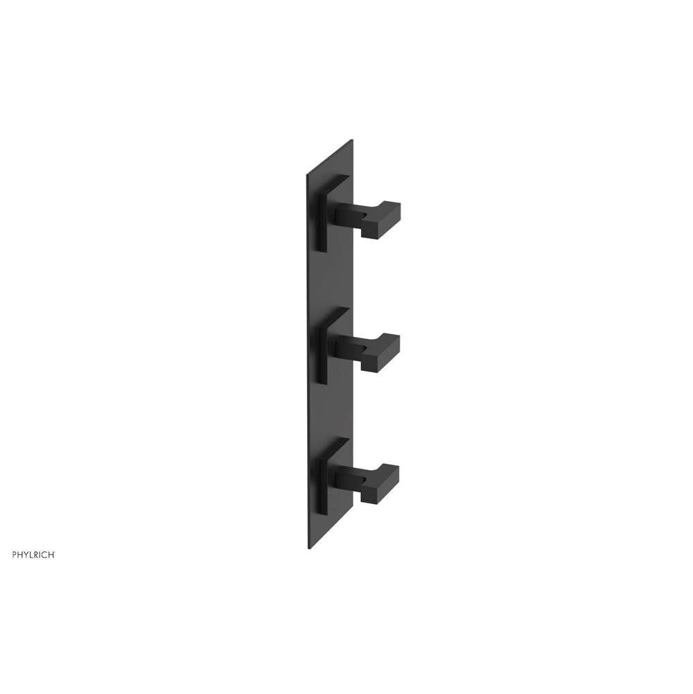 Phylrich - CROI - Thermostatic Valve with Two Volume Control - Lever Handles - Matte Black