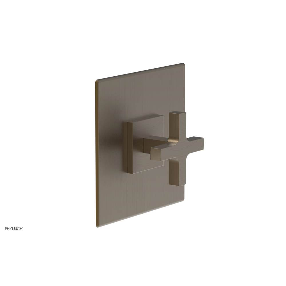Phylrich - CROI - Thermostatic Shower Trim, Cross Handle - Old English Brass