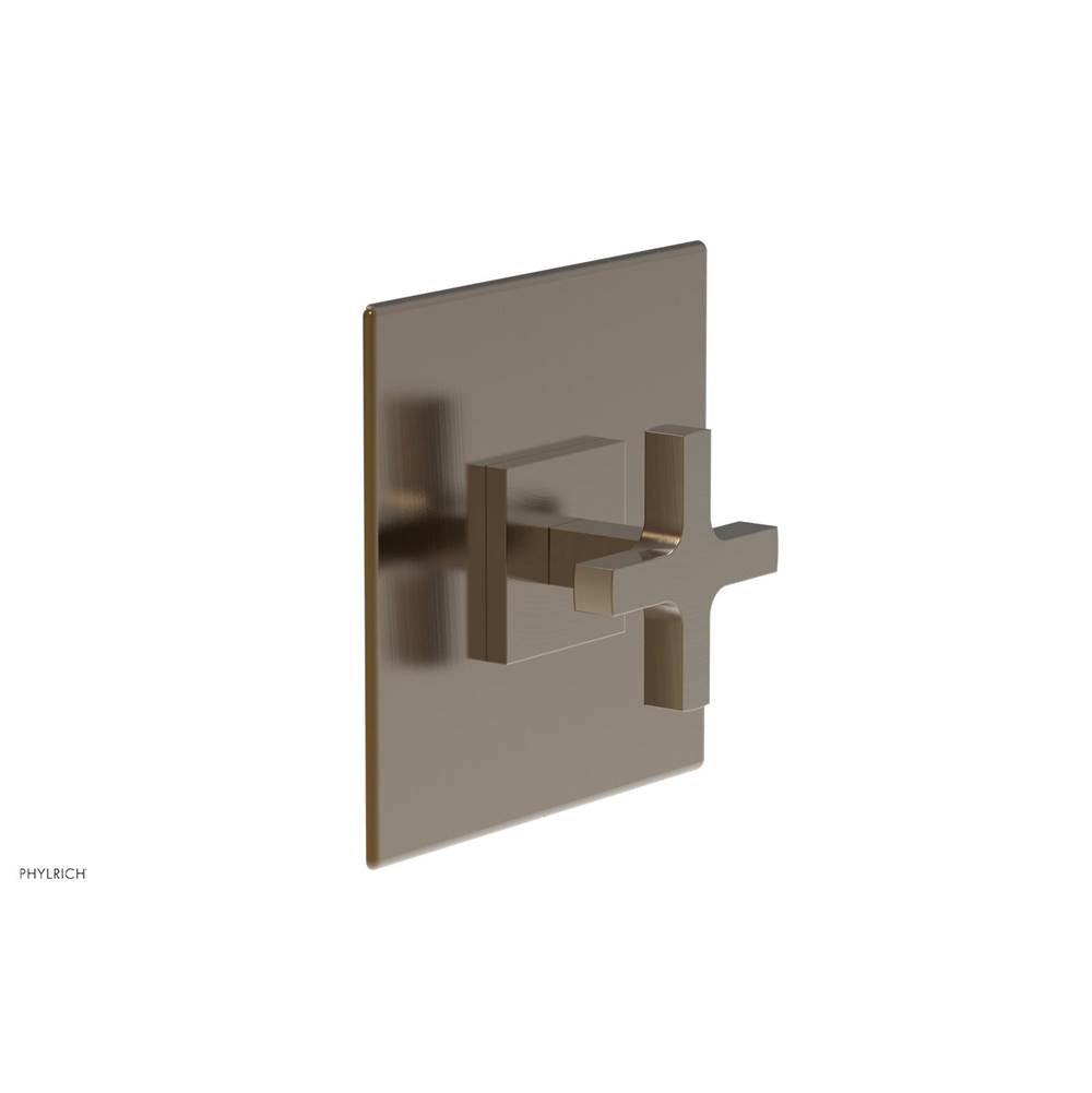 Phylrich - CROI - Thermostatic Shower Trim, Cross Handle - Antique Brass