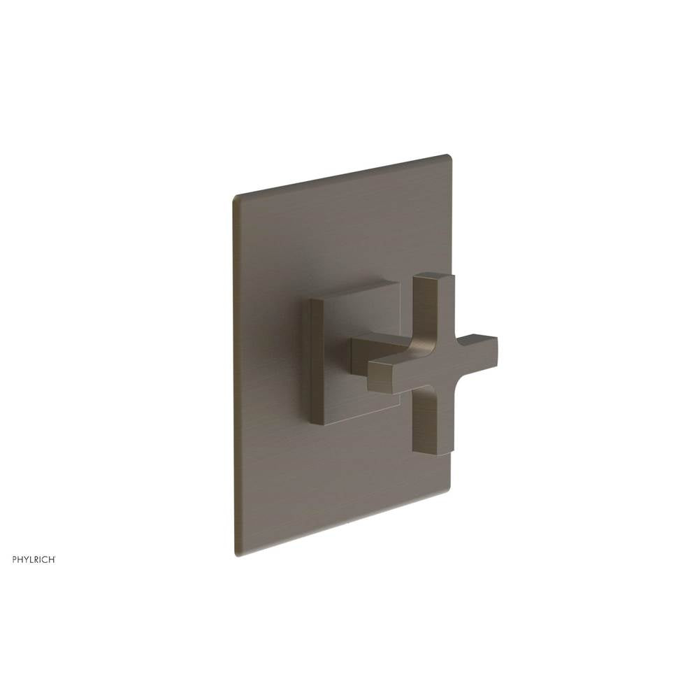 Phylrich - CROI - Thermostatic Shower Trim, Cross Handle - Architectural Bronze