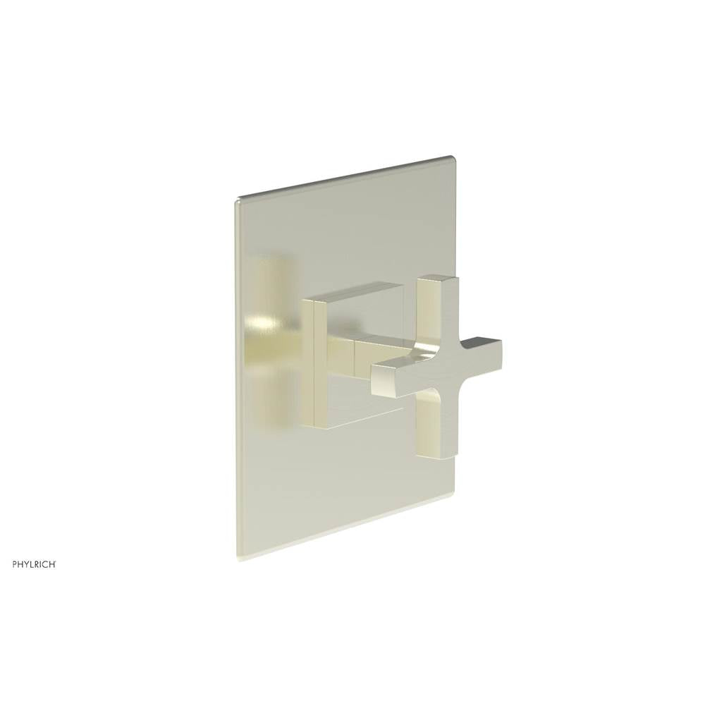 Phylrich - CROI - Thermostatic Shower Trim, Cross Handle - Satin Nickel