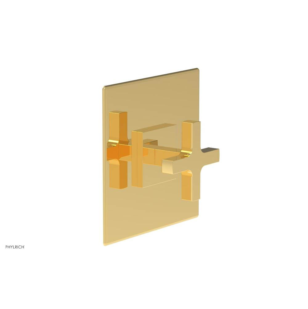 Phylrich - CROI - Thermostatic Shower Trim, Cross Handle - Polished Gold