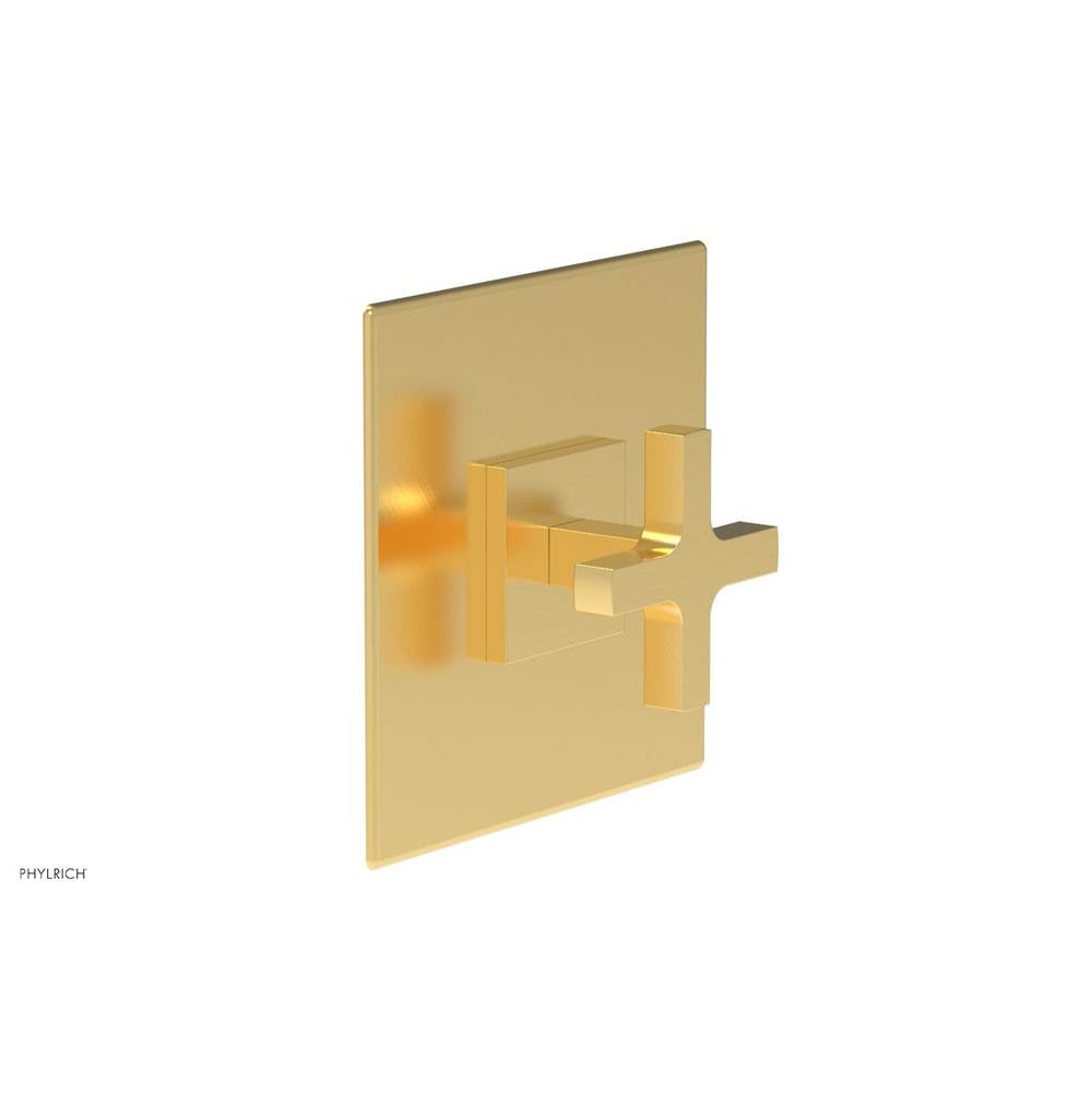 Phylrich - CROI - Thermostatic Shower Trim, Cross Handle - Satin Gold