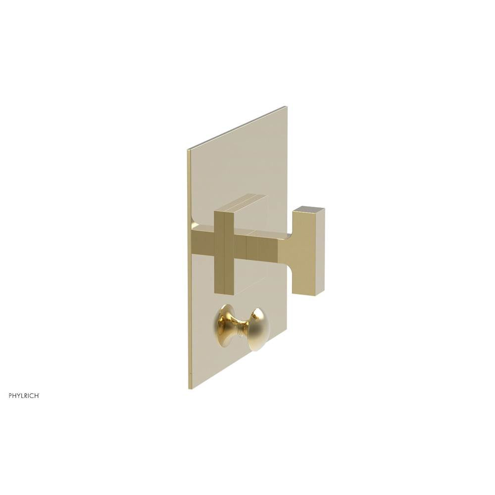 Phylrich - CROI - Pressure Balance Shower Plate with Diverter and Lever Handle Trim Set - Polished Brass Uncoated