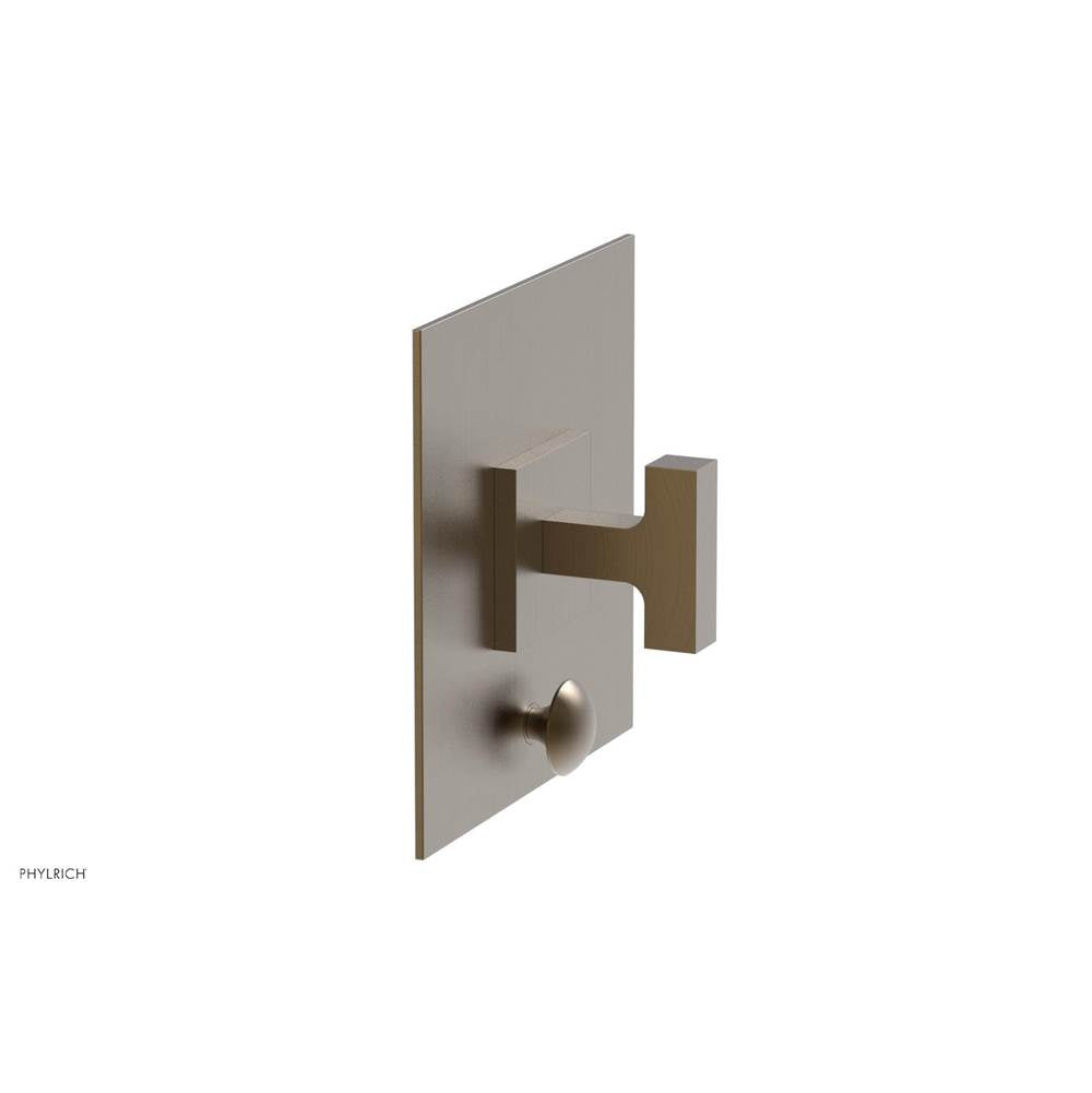 Phylrich - CROI - Pressure Balance Shower Plate with Diverter and Lever Handle Trim Set - Old English Brass