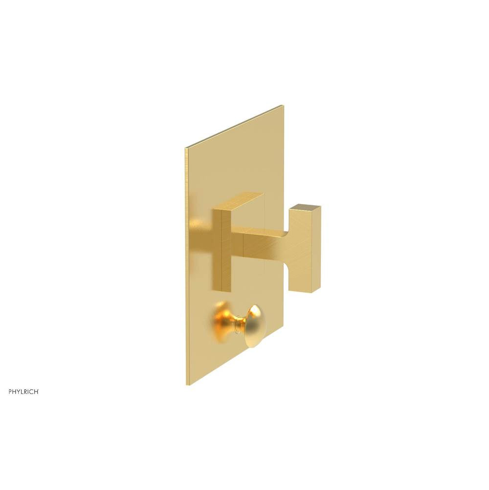 Phylrich - CROI - Pressure Balance Shower Plate with Diverter and Lever Handle Trim Set - Satin Gold