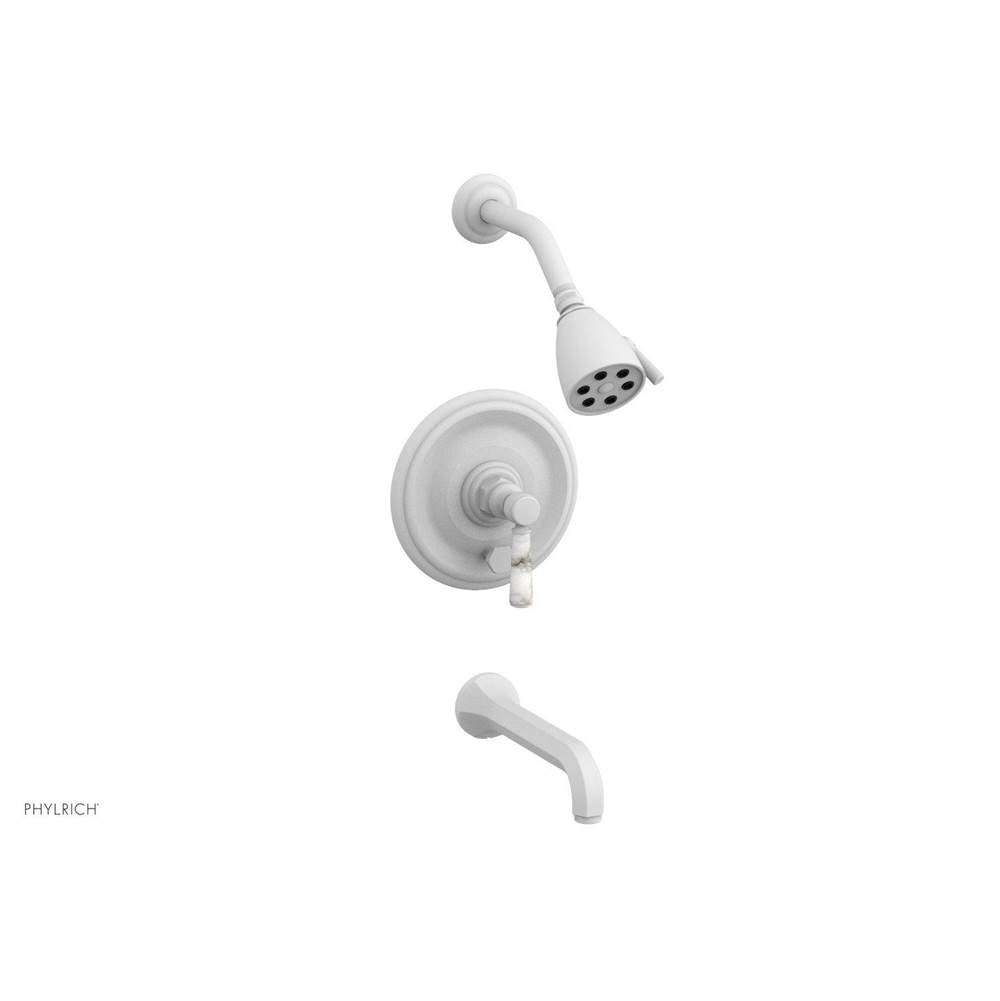 Phylrich - Pb T/Shwr To, Marble Lever Hdl - Satin White