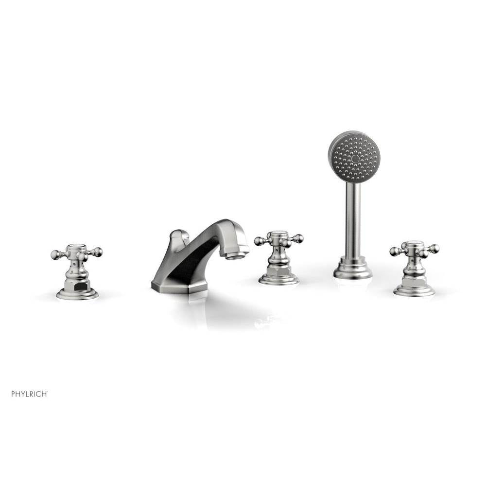 Phylrich - Deck Tub W/Hs To Cr Hdl - Satin chrome